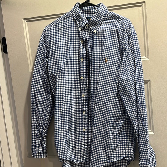 Ralph Lauren Other - Men’s Ralph Lauren Classic Fit royal and white gingham button down dress shirt.